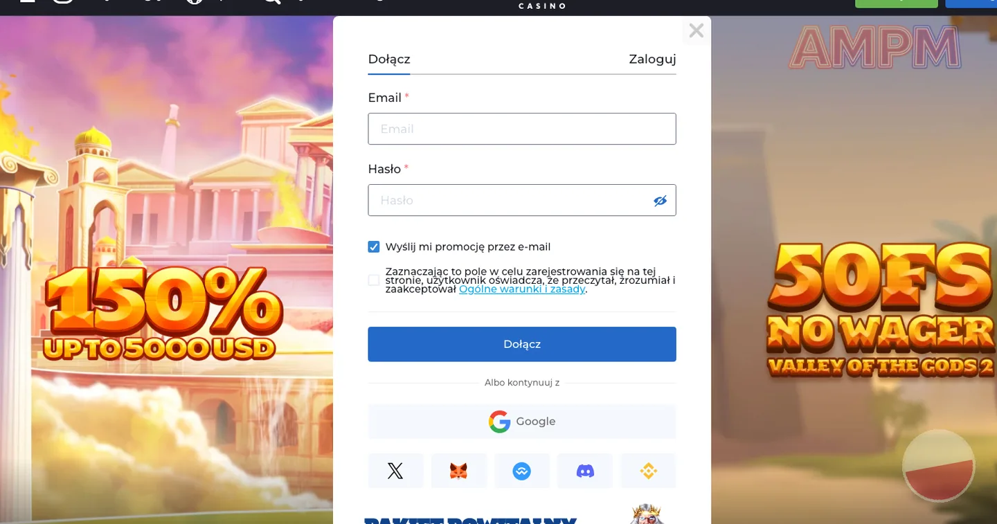rejestracja – AMPM Casino: AMPM Casino bonus za rejestrację i promo