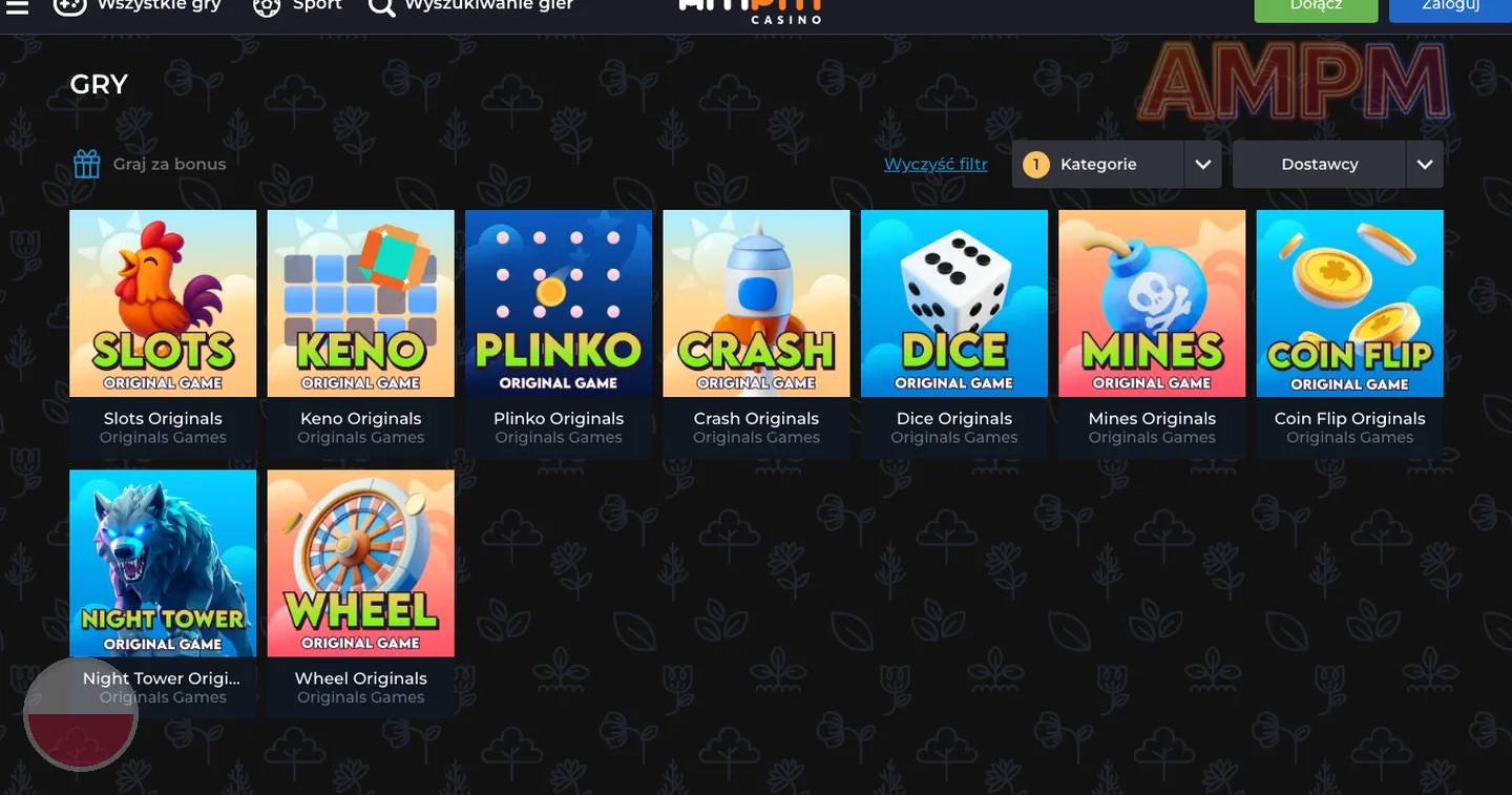 bonus powitalny – AMPM Casino: warunki obrotu bonusem AMPM Casino